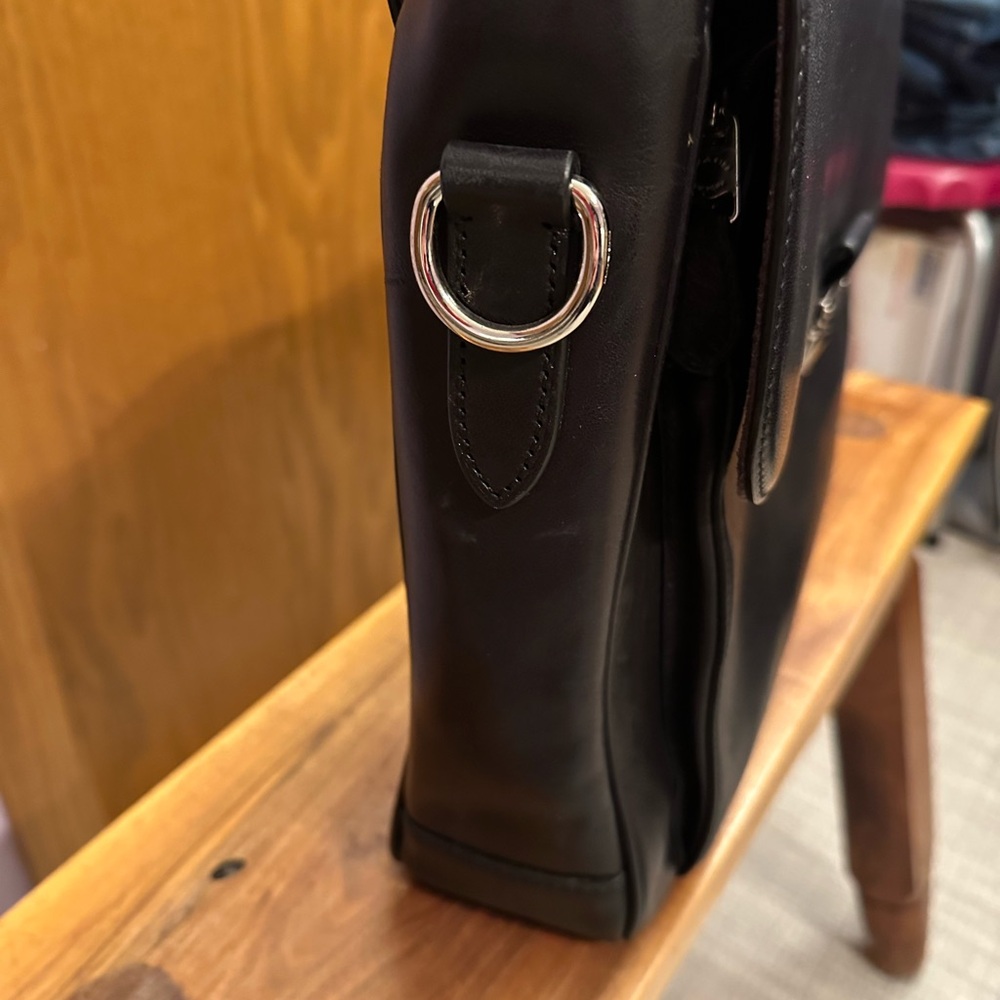 Coach Classic Black Leather Men's Briefcase - Picture 3 of 10